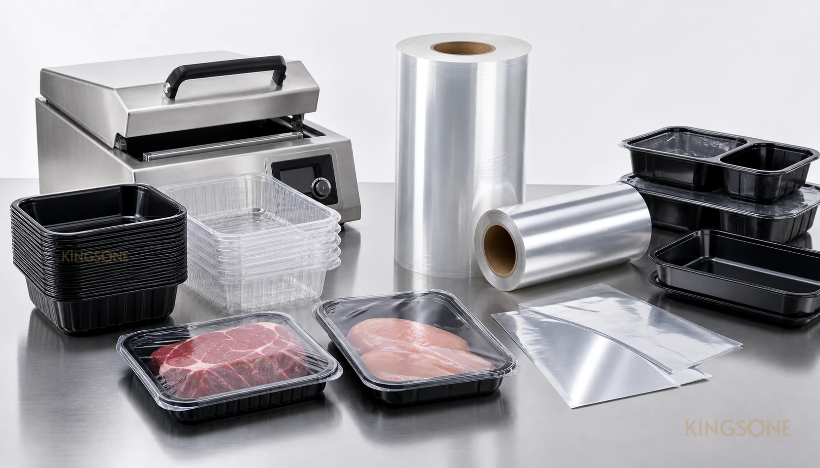 Bandejas y films para empaque de prote&iacute;nas